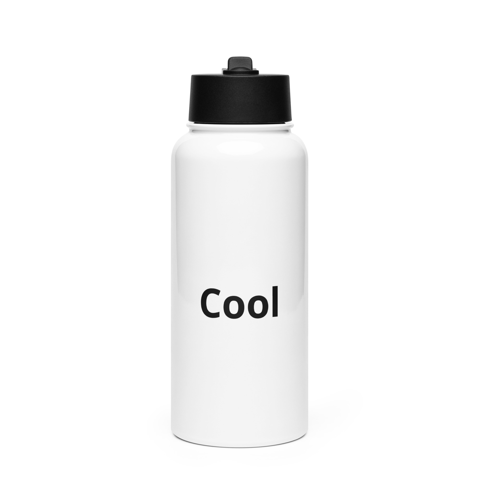 Stainless steel water bottle with a straw lid - Image 2